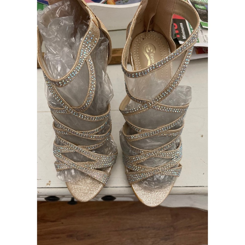 Sz 8 rosegold elegant collections heels